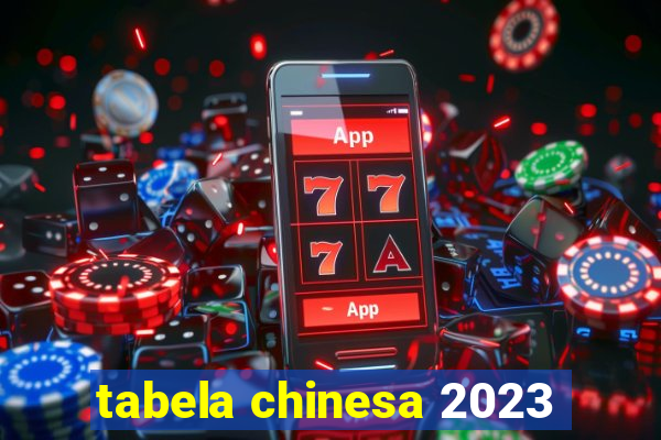 tabela chinesa 2023